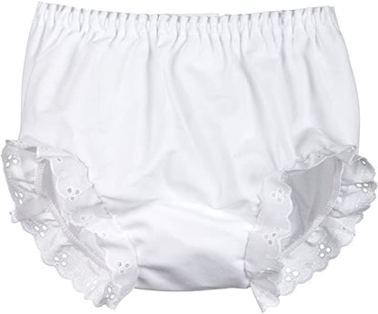 White Eyelet Trim Bloomer