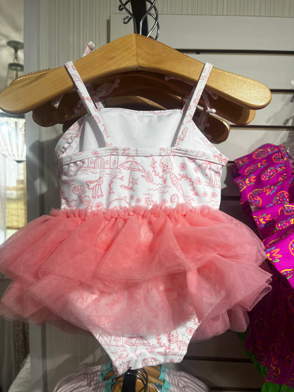 By the Seaside Tulle Skirted One Piece