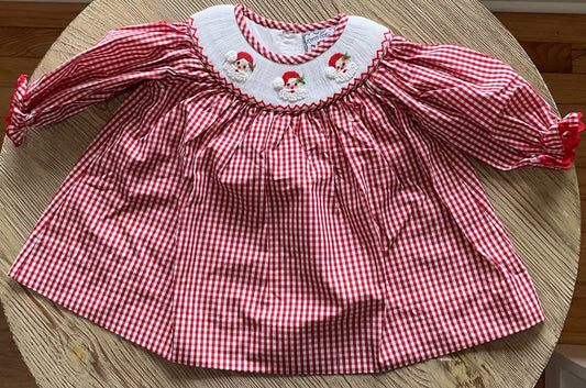 Santa Smocked L/S Bishop