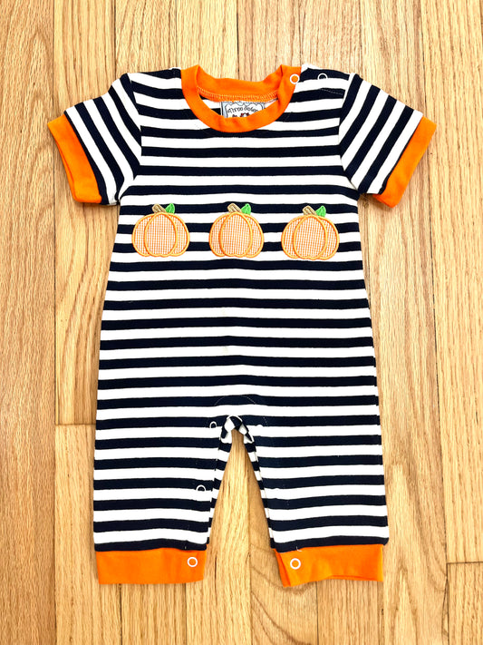 Pumpkin Appliqué Boys Romper