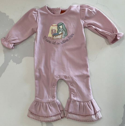 Nativity Applique Girls Romper