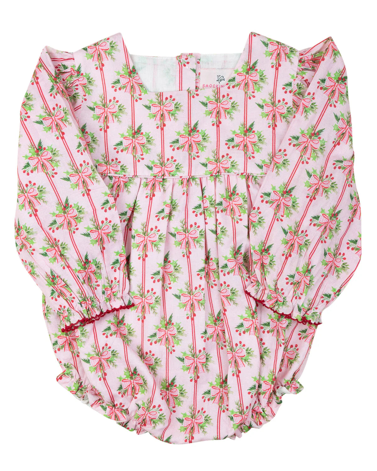 Holiday Bow Striped Bubble