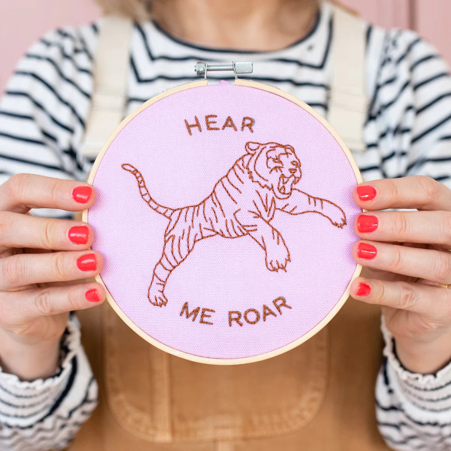 Hear Me Roar Embroidery Hoop Kit