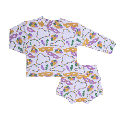 Mardi Gras Bamboo Sweatshirt Set