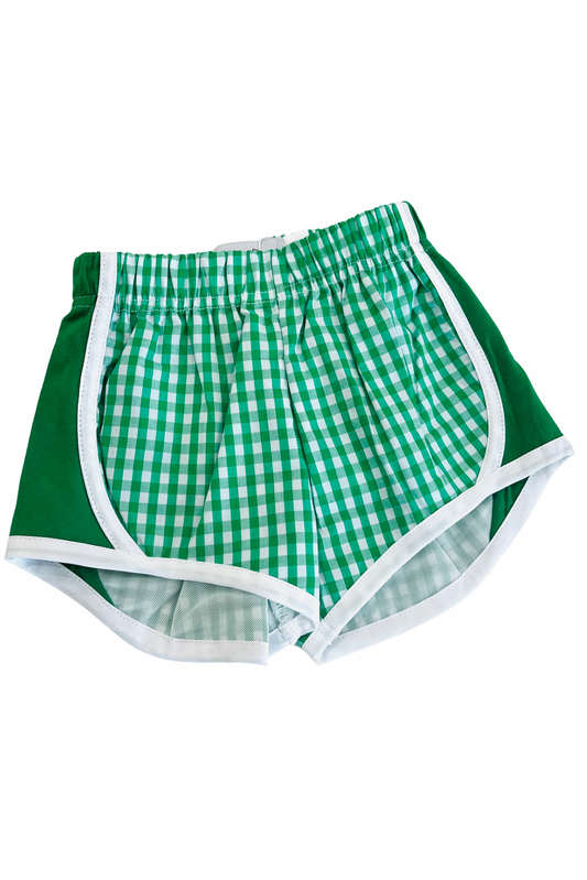Green Gingham Shorts