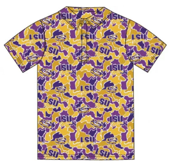 Geaux Time Camo Polo