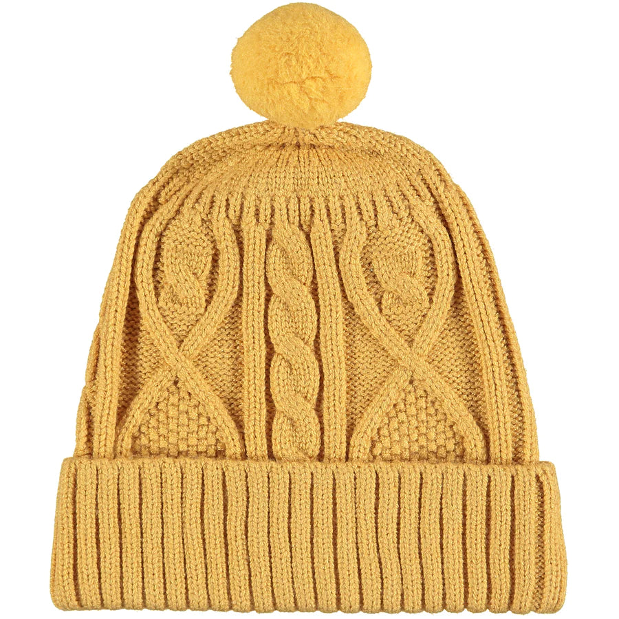 Maddy Knit Hat- Mustard