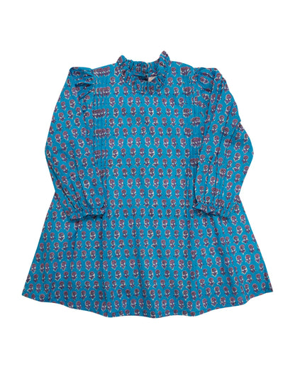 Sky Blue Floral Dress
