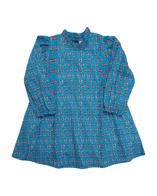 Sky Blue Floral Dress