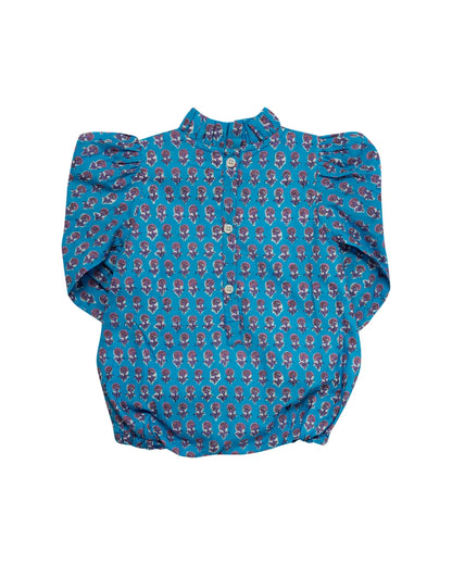 Sky Blue Floral Bubble