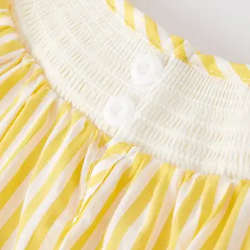 Chick Floral Embroidery Smocking Dress