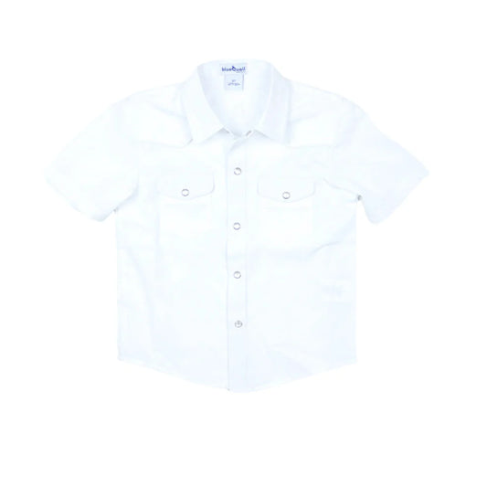 Gameday White Pearl Snap Short Sleeve Shirt