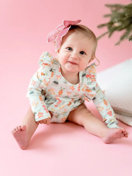 Leah Romper in Ornament