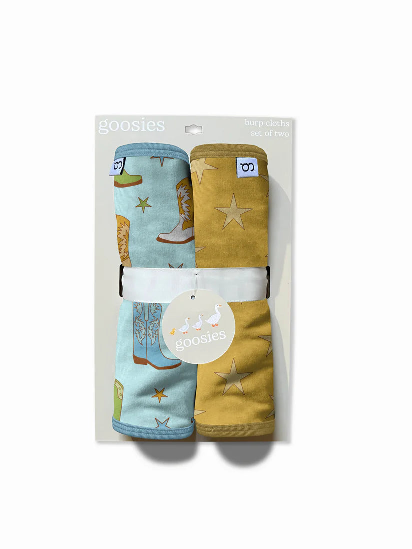 Burp Cloth Set - Boots(Blue)