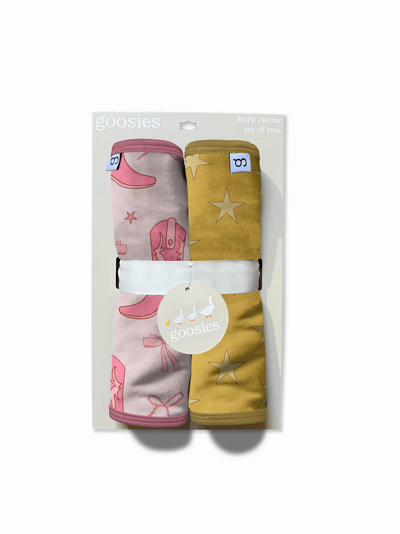 Burp Cloth Set - Boots(Pink)