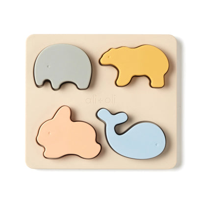 Soft Silicone Mini-Animal Puzzle (4pc)