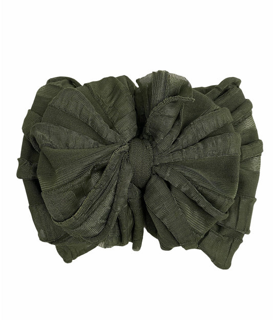 Cedar Green Thick Headband Bow