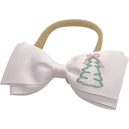 White Christmas Tree Bow