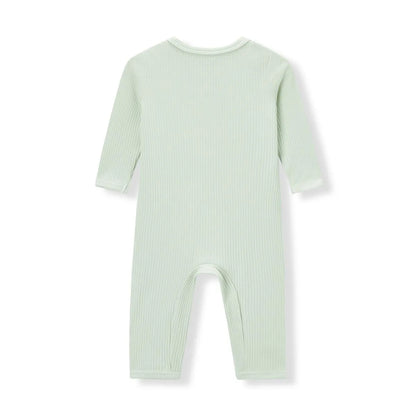 Ribbed LS Zip PJ - Cloud