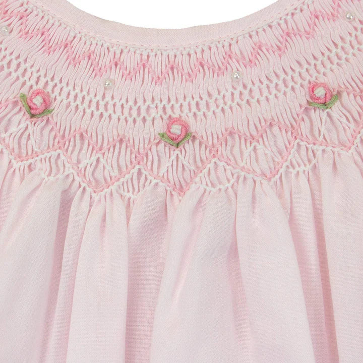 Daygown w/ Heart Smocking & Pearls