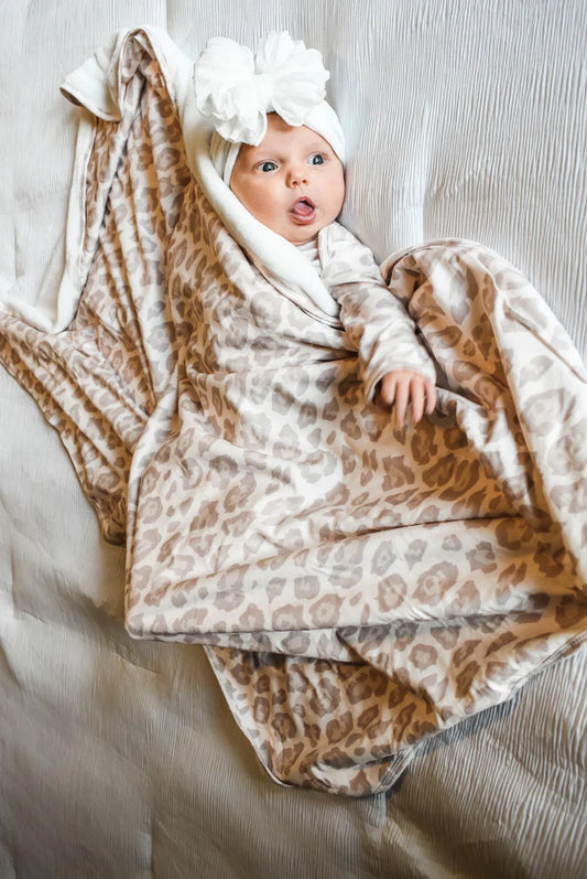 Natural Leopard Swaddle