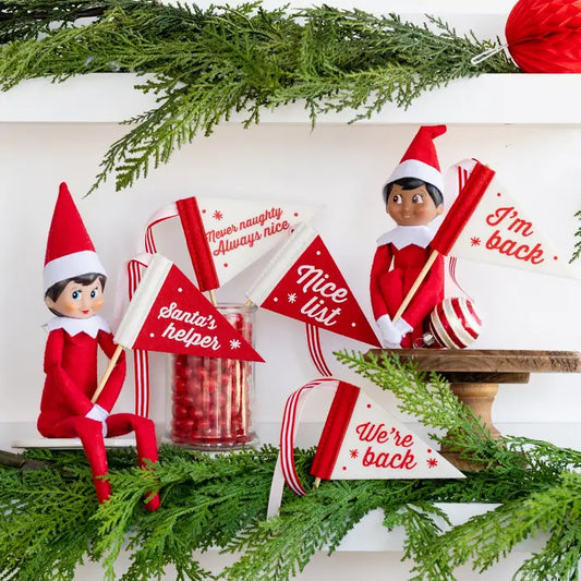 Elf Mini Felt Pennant Flags