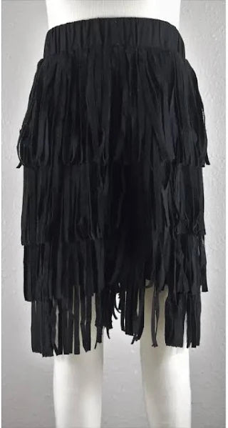 Black Fringe shorts