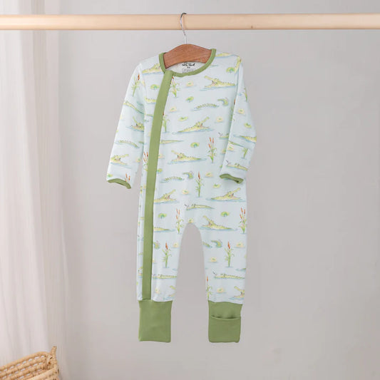 Gator Games Organic Cotton Zip Up Pajamas