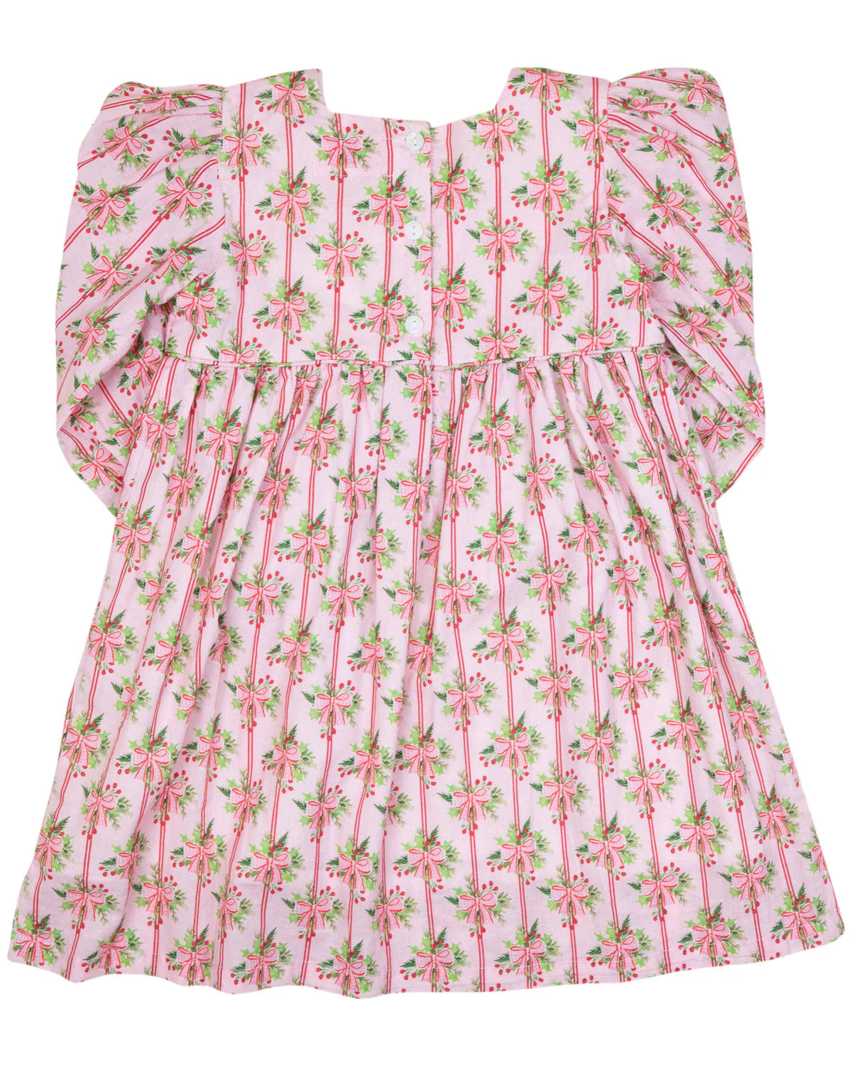 Holiday Bow Striped Dress