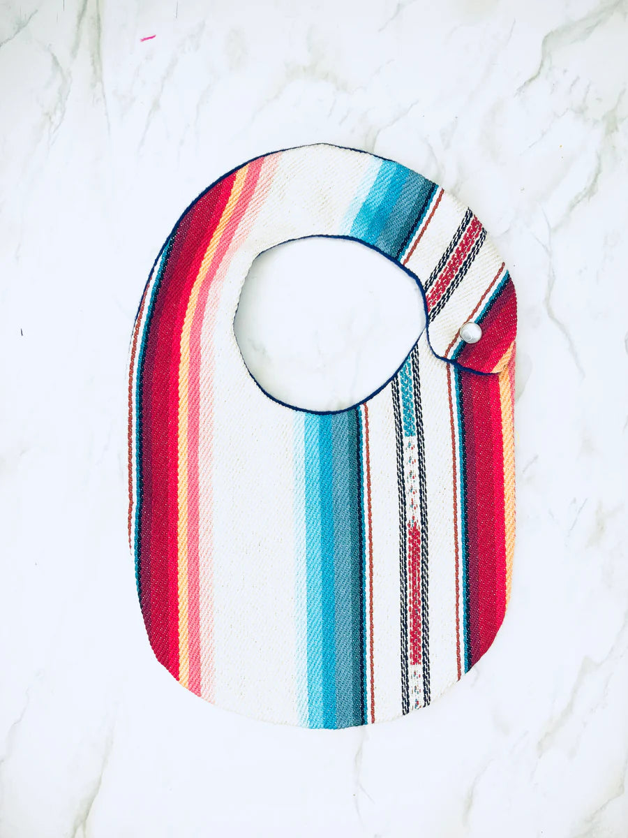 White Serape Bib