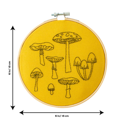 Fungi Embroidery Hoop Kit