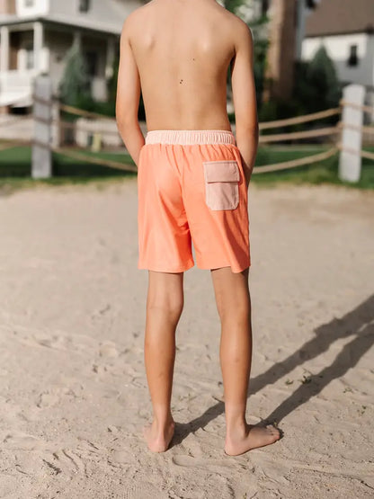 Orange Sherbet Swim Trunks