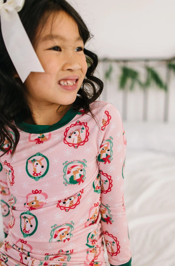 2 Piece Bamboo Pajama in Reindeer