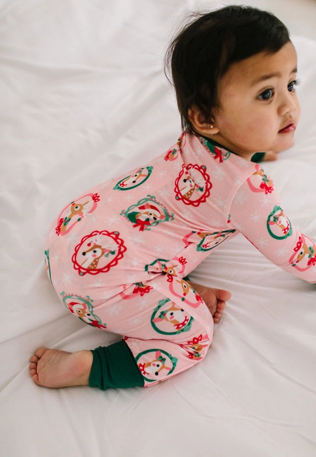 Zippy Bamboo Baby Pajamas In Reindeer