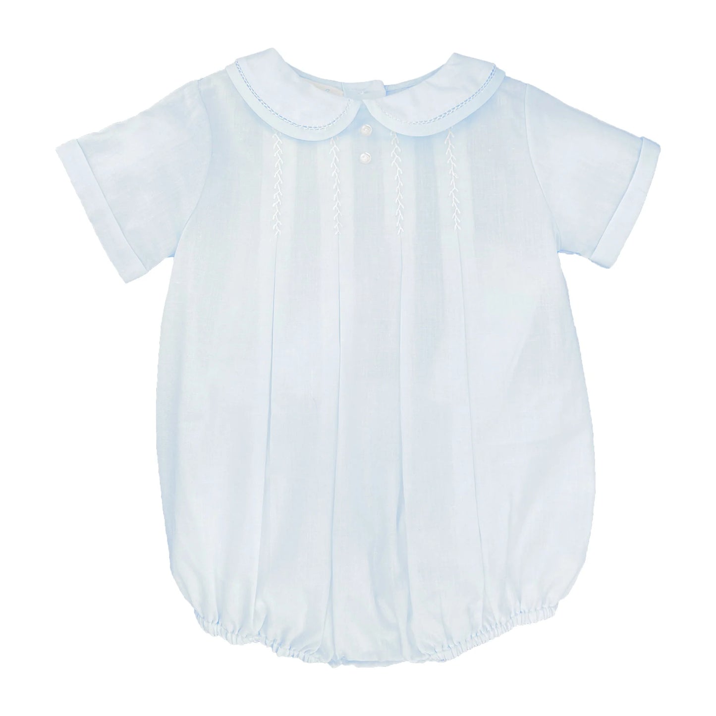 Romper w/feather stitching & hat