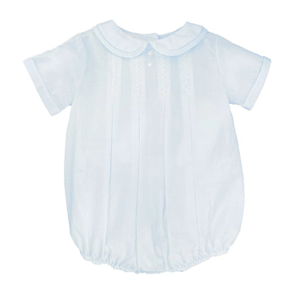 Romper w/feather stitching & hat