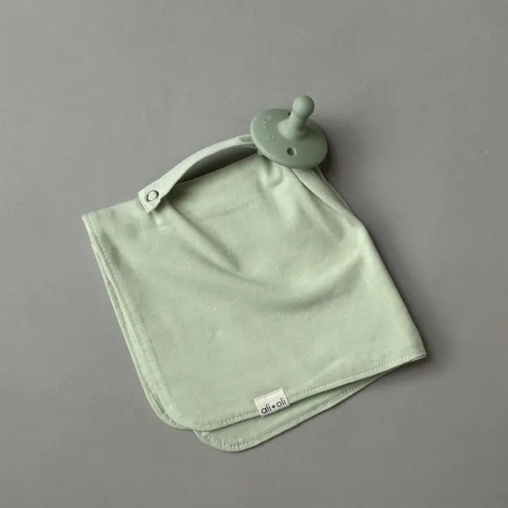 Lovey Blanket Pacifier Holder - Sage