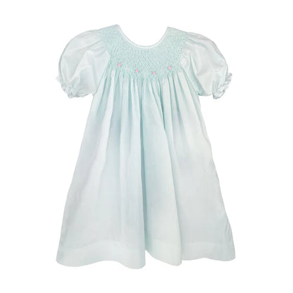 Smocked Daygown w/Raglan Embroidery & Bonnet