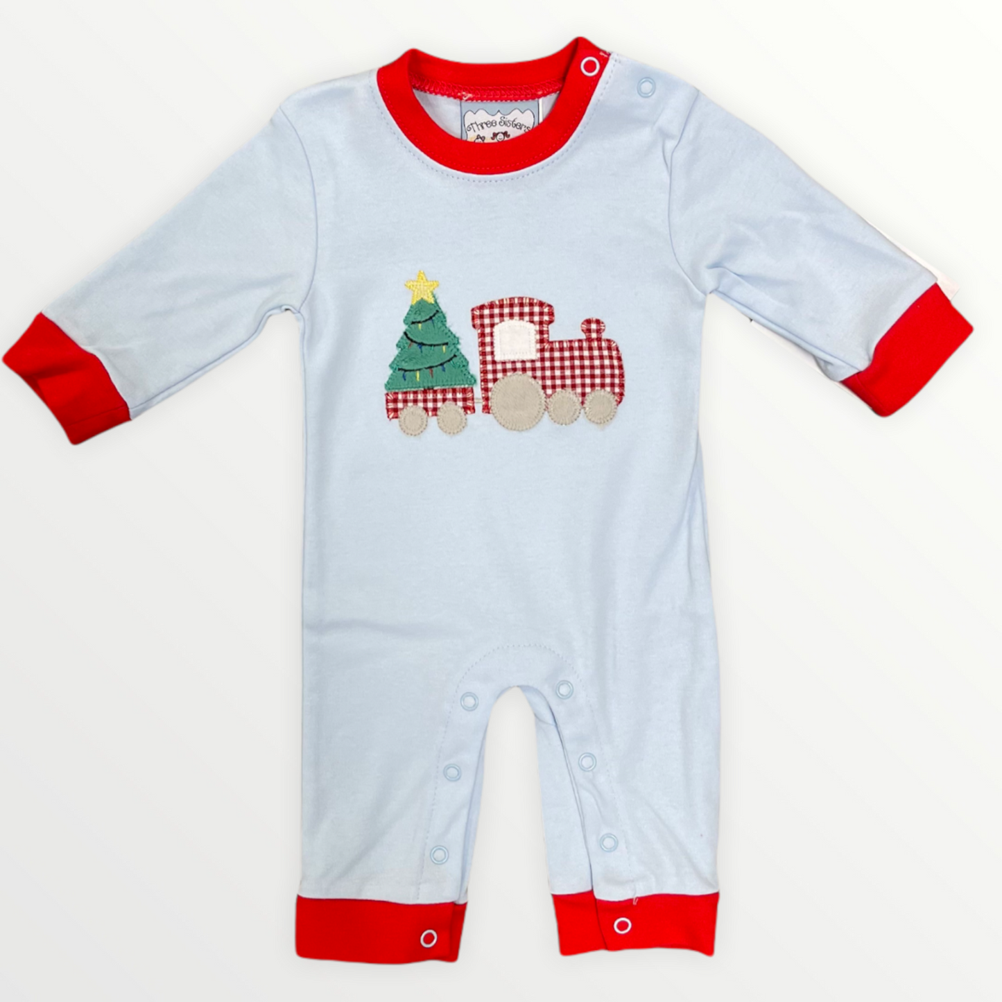 Christmas Train Boys Romper