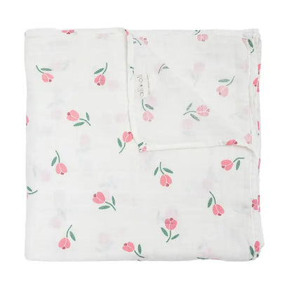 Bamboo Muslin Swaddle Blanket (Tulip)
