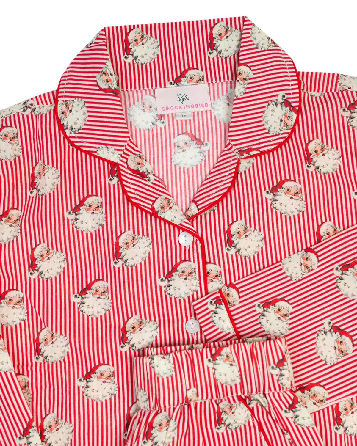 Adult Red Striped Vintage Pajama Set