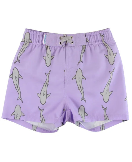 Jawsome Gray Swim Trunks