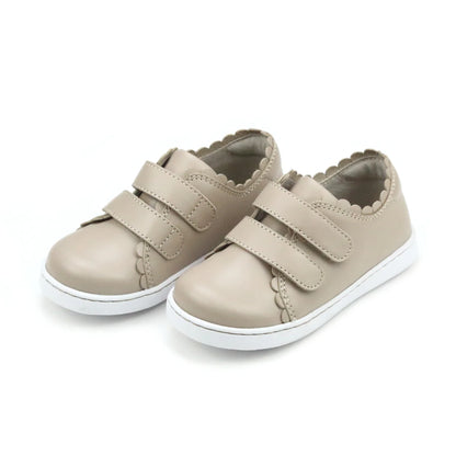 Caroline Scalloped Sneaker Almond