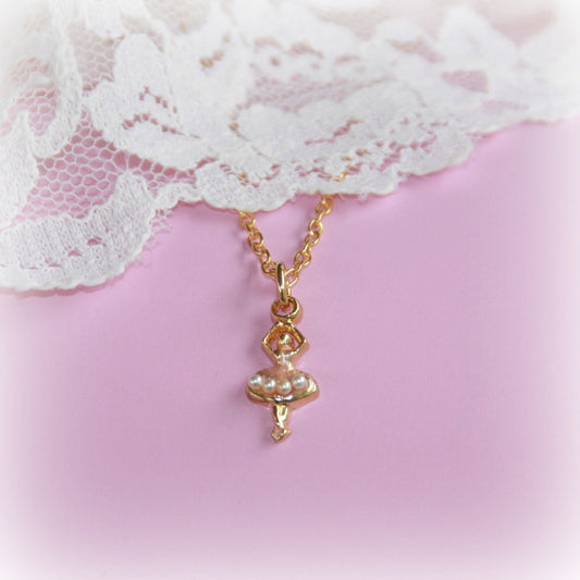 Ballerina Necklace with Tiny Pearls- CJ 355