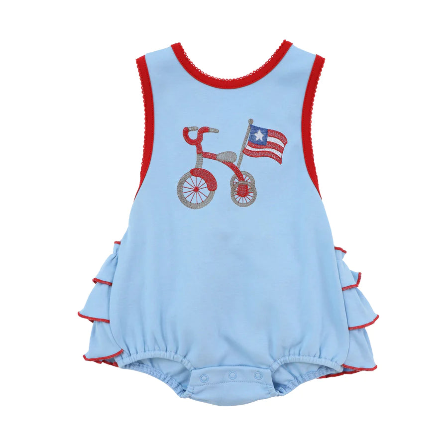 Patriotic Tricycle Appl Girls Bubble