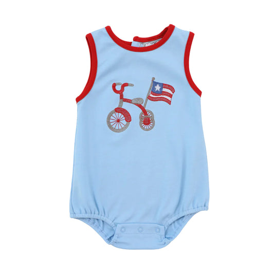 Patriotic Tricycle Appl Boys Bubble