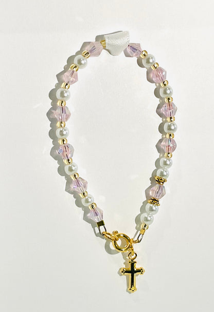 Rosary Bracelet - Pink