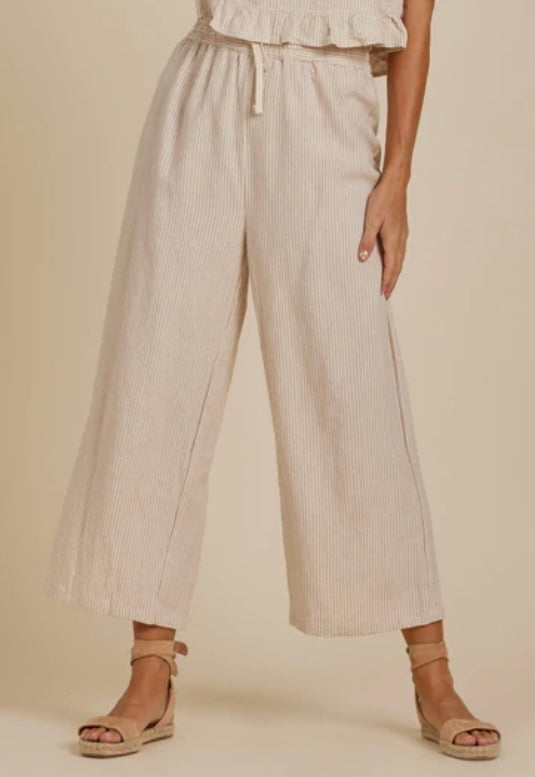 Wide Leg Pant Sandstripe