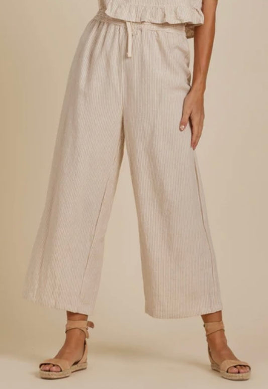 Wide Leg Pant Sandstripe