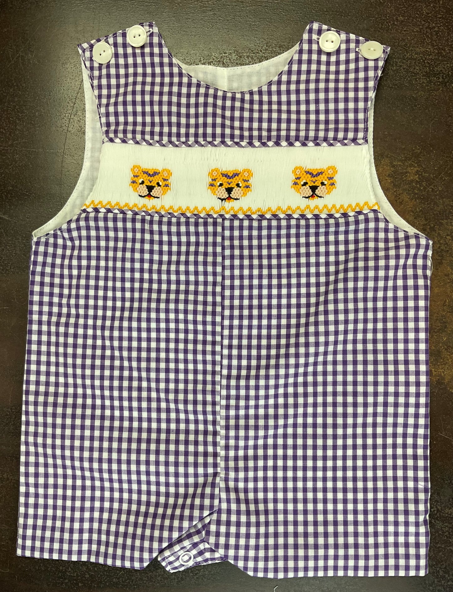 Purple/White Tiger Romper